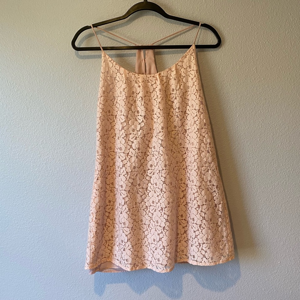 pink lace mini dress
